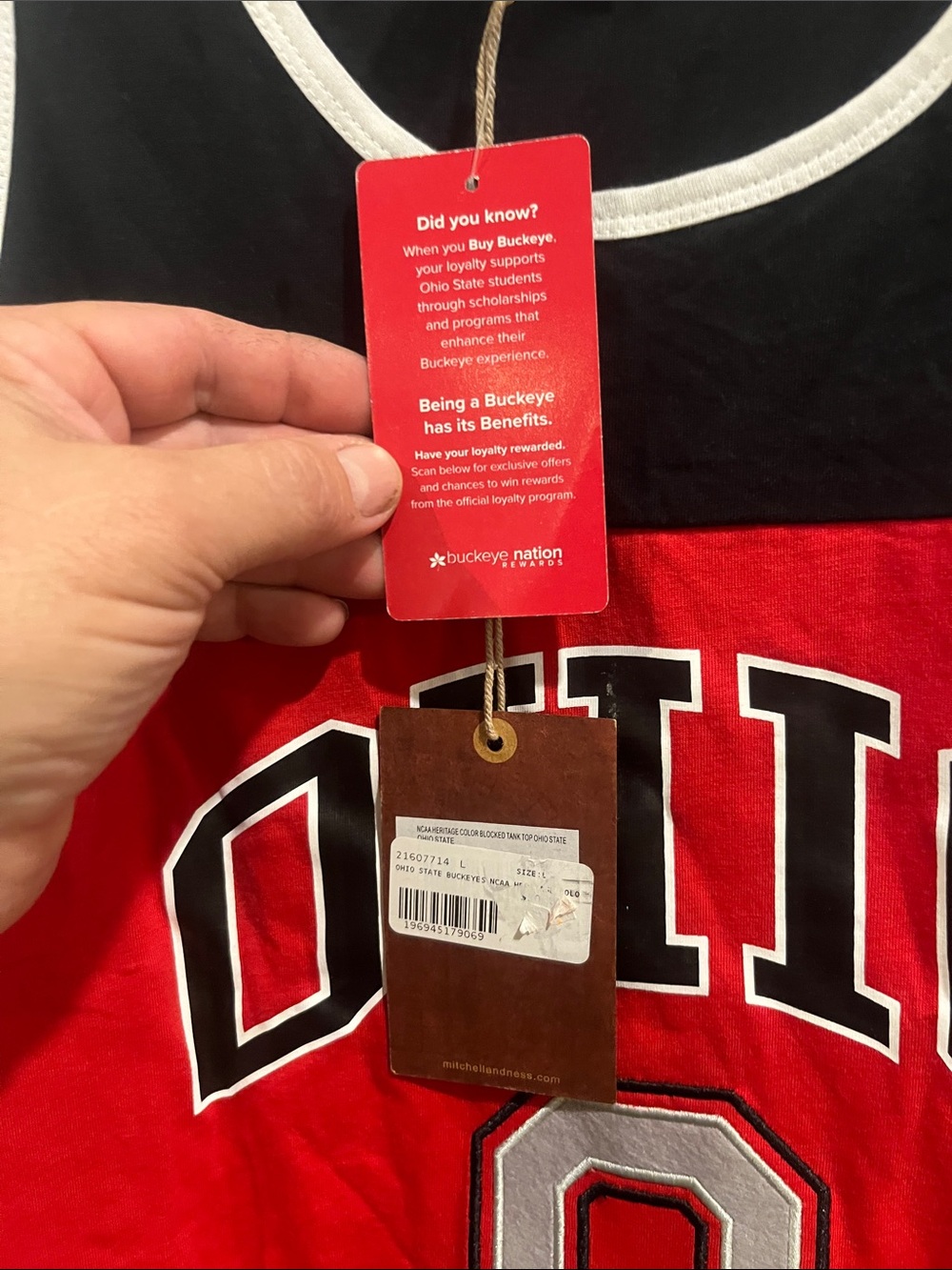 Ohio State Buckeyes Red & Black Tank Top - Picture 4 of 6